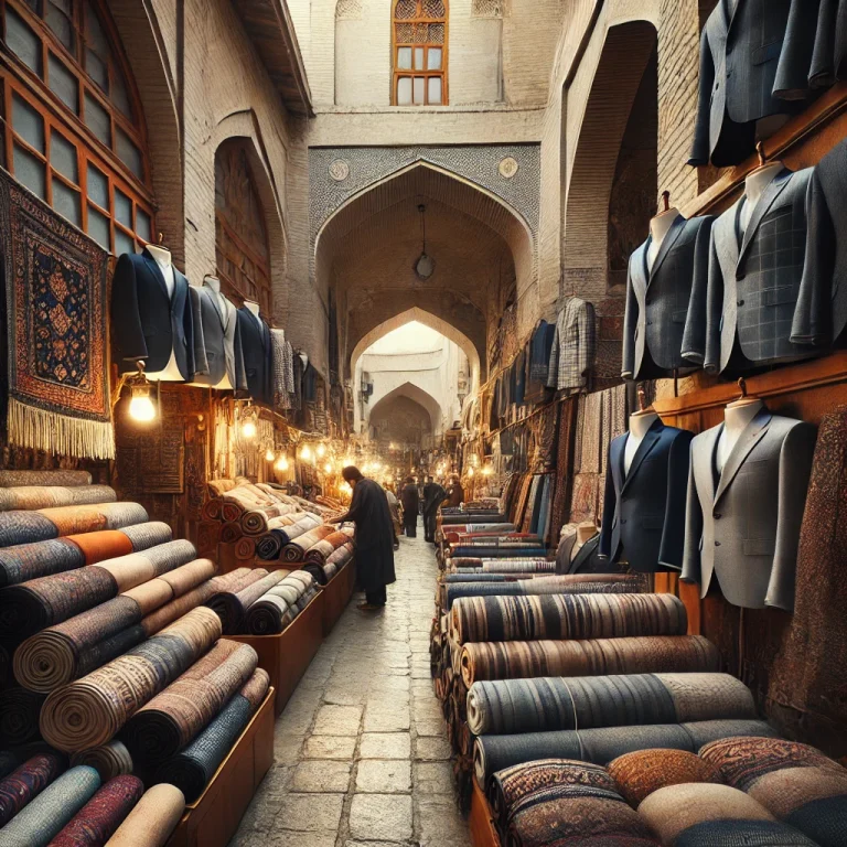 بازار سنتی پارچه فاستونی ایرانی