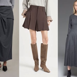 اورال و دامن زنانه زمستانی با پارچه فاستونی شیک